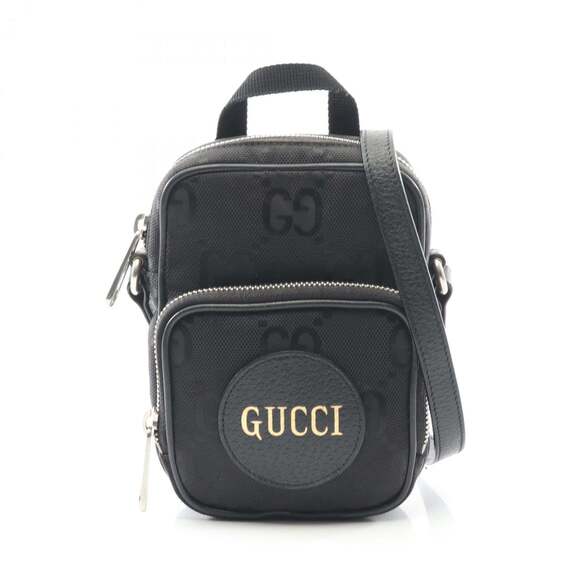 GUCCI Authentic Black Leather Shoulder Bag